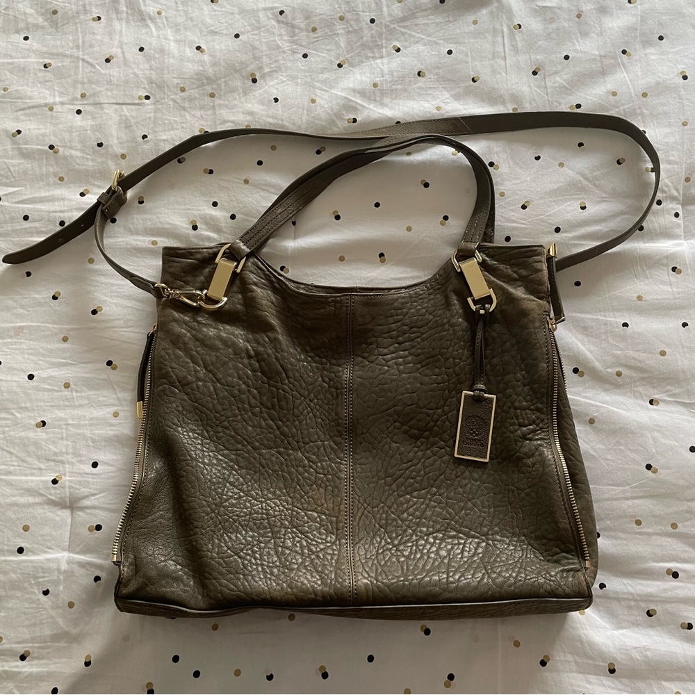 Vince Camuto | Eliza Lamb Leather Tote (Olive)